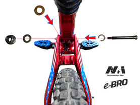 15. NAI swingarm mounting bolt with washers e-BRO