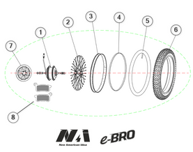 9. NAI rear wheel assy e-BRO