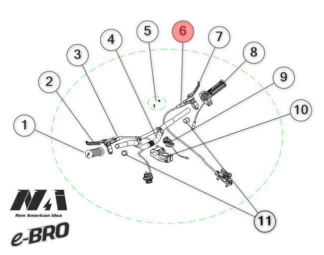 6. NAI  blue Rear Disc Brake Kit e-BRO