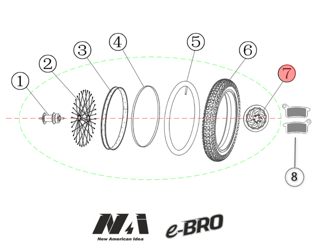 7. NAI rear brake disc e-BRO 20