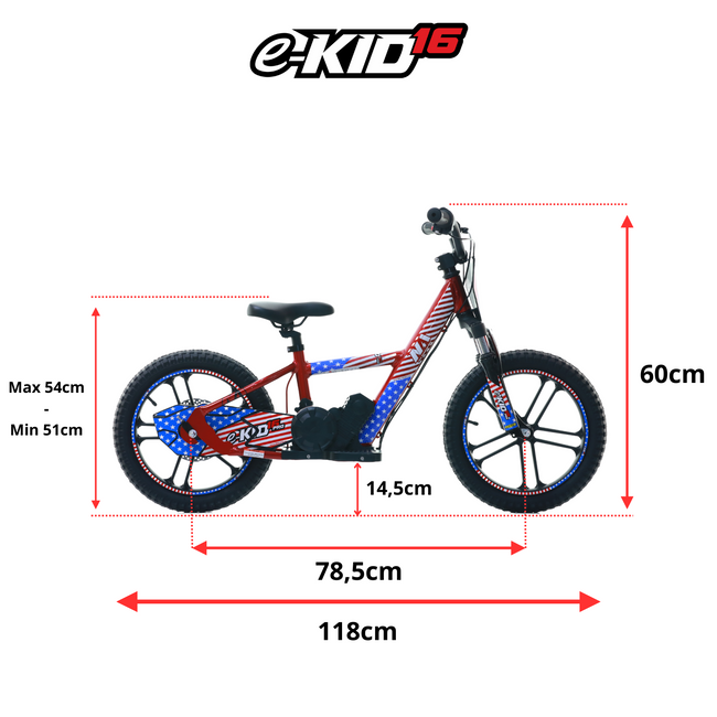 NAI e-KID 16 PRO children's motorcycle, 16" wheels with E-ABS