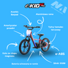 NAI e-KID 16 PRO motocykl elektryczny balansowy dla dzieci, koła 16" z E-ABS